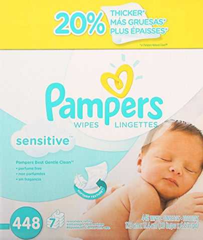 Pampers Wipes Sensitive Refill 7x - 448ct/1pk