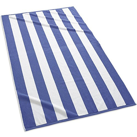 Cabana Stripe Beach Towel: 40" x  70" - Royal Blue