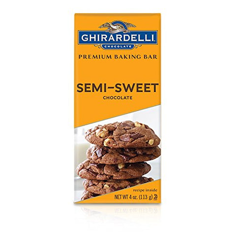 Ghirardelli Semi-Sweet Chocolate Baking Bar, 4 oz
