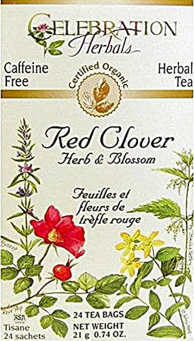 Celebration Herbals - 24 bag Red Clover Herb & Flower Tea Organic