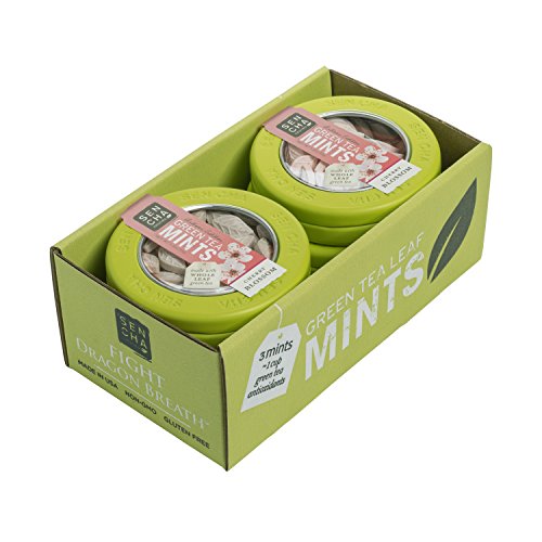 Green Tea Mints - 1.2 oz/Canister, Cherry Blossom, 6 Ct