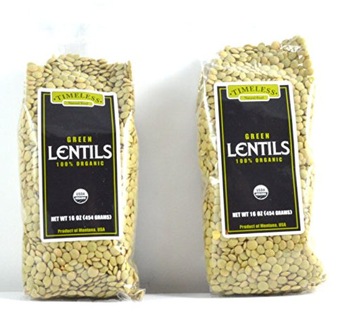Timeless Natural Foods Green Lentils 16 oz