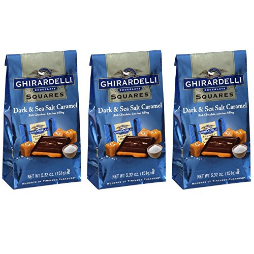Ghirardelli Dark & Sea Salt Caramel Squares, 5.3 oz