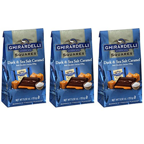 Ghirardelli Dark & Sea Salt Caramel Squares, 5.3 oz