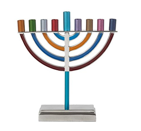 Large Classic Hanukkah Menorah - Multicolor