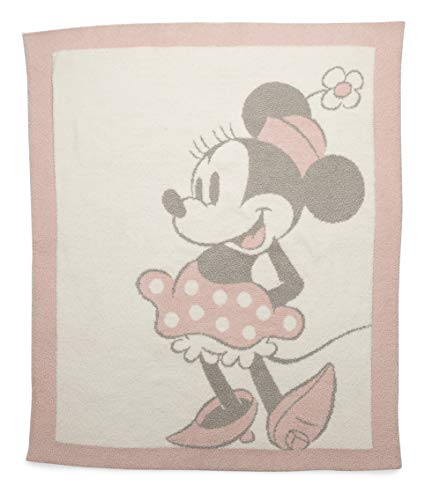CC Vintage Minnie Mouse Baby Blanket, Dusty Rose/ Multi, 32” x 40”