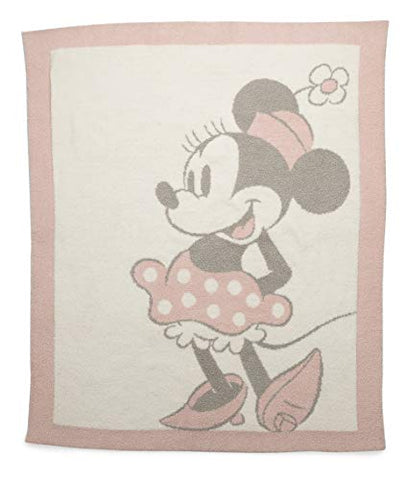 CC Vintage Minnie Mouse Baby Blanket, Dusty Rose/ Multi, 32” x 40”