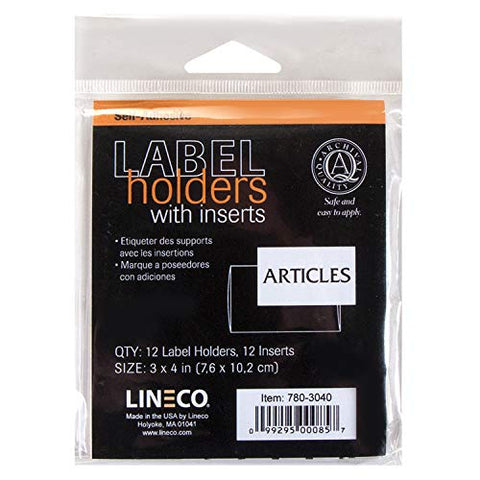 Polyester Label Holders 2" X 3" 12/PKG