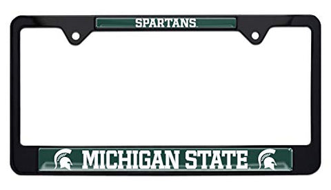 Michigan State Spartans Black License Plate Frame