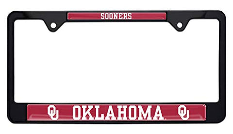 University of Oklahoma Sooners Black License Plate Frame