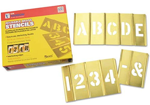 2'' Brass Letters & Number Set 45 pc
