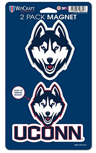 Uconn Huskies Husky Logo 2 Pack Magnets 5" X 9"