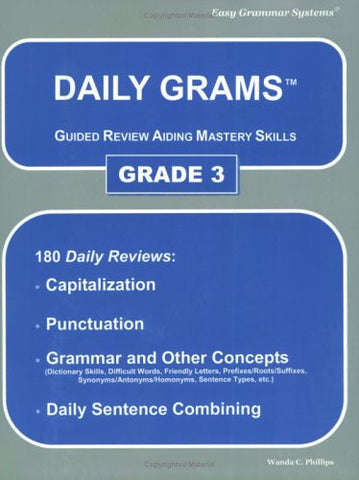 Daily Grams: Guided Review Aiding Mastery Skill, Grade 3