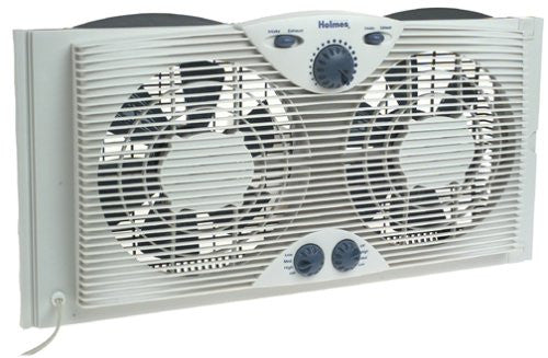 Holmes, White 7 Twin Window Fan