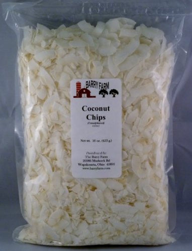 Coconut, Chips Unsweetened Chipped, 1 lb.  bag