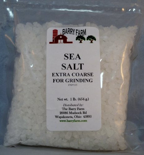Sea Salt, 
Extra Coarse for grinding, 1 lb. bag