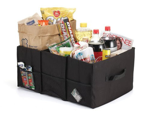 Jokari Grocery Tote and Car Trunk Organizer, Black
