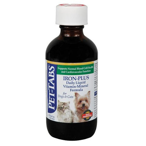 Virbac Pet-Tabs Iron Plus Vitamin-Mineral Supplement for Dogs and Cats 4oz