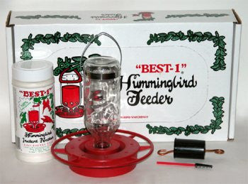 Best-1 Glass Hummingbird Feeder, 8 oz.