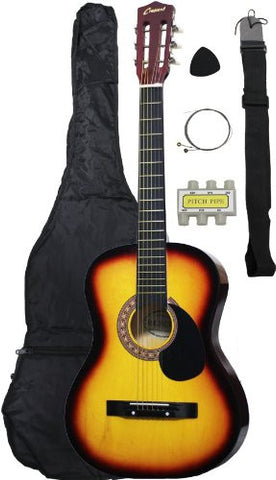 38" Acoustic Guitar Starter Kit (Colour-Sunburst)