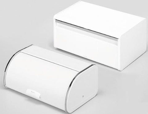 Roll Top Bread Bin - White
