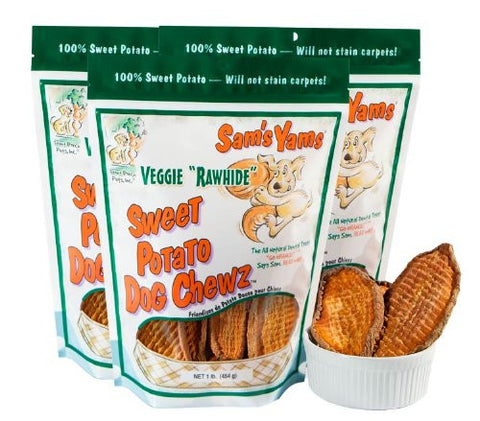 Sweet Potato Dog Chewz - 3 Pack - Value Pack Veggie Rawhide