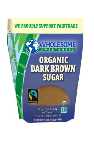 WHOLESOME FT ORG DARK BROWN SUGAR 24OZ  [6ea/1bx]