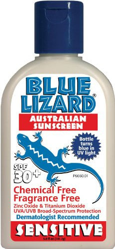 Blue Lizard Australian Sunscreen, Sensitive SPF 30+, 5-Ounce