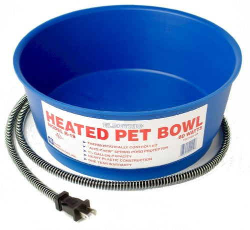 Farm Innovators Heated Pet Bowl, Blue, 1 gallon, 60 Watts