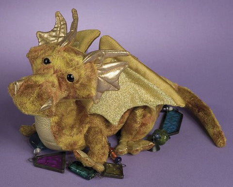 Plush Topaz Golden Dragon 15"