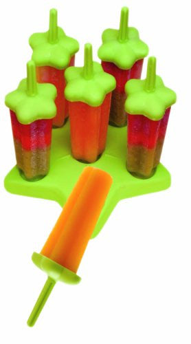 Tovolo Star Ice Pop Molds, Set of 6, Green