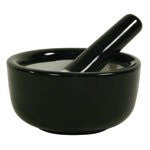 MORTAR/PESTLE BLACK 3.75"