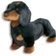 Stuffed Spats Black and Tan Dachshund Dog 14"