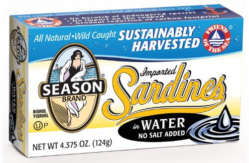 Sardines in Water No Salt Added 4.375 OZ (Pack of 12)