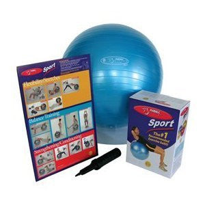 SPORT SOFT 65cm, Blue (Ball, Pump, Poster, Retail Box)