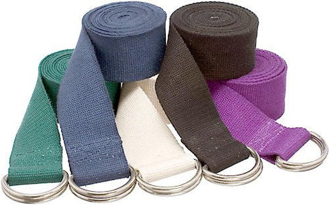 Yoga Strap - D-Ring - 6 Ft- Black