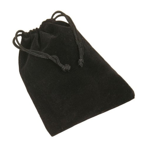 Velvet Bag with draw string, Black