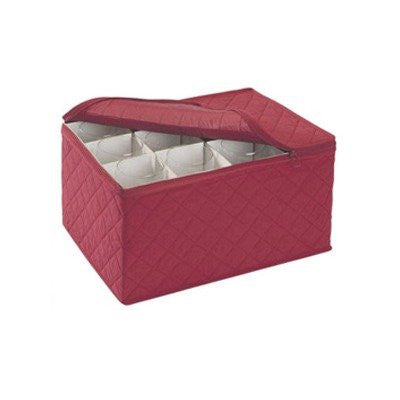 China Storage Crimson Stemware Chest