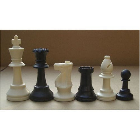 3 3/4" Weighted Tournament Plastic Chess Pieces