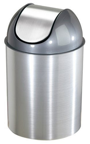 Umbra Mezzo Trash Cans (with lid) (Color: Nickel/Silver)