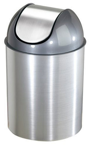 Umbra Mezzo Trash Cans (with lid) (Color: Nickel/Silver)