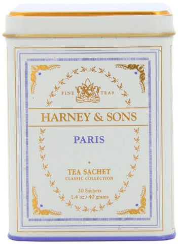 Harney and Sons Classic Tea Sachet in Tin, Paris, 20 Count