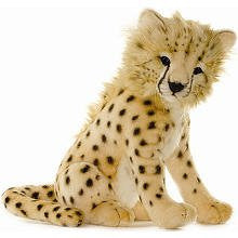 Hansa Cheetah Cub Stuffed Plush Animal, Sitting