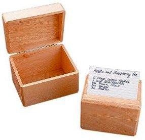 RECIPE BOX: SINGLE, 4X6 CARDS