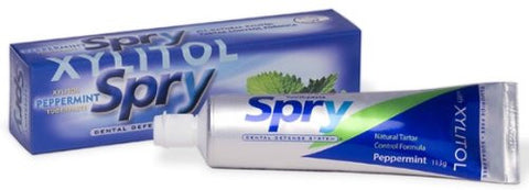 Spry Toothpaste – 4.0 oz Peppermint (no fluoride)