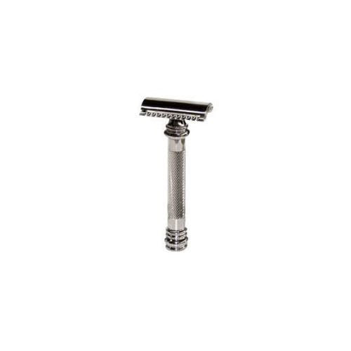 Merkur Safety razors with extra long handle in cardboard box with 1 sample blade, chrome-plated, straight cut
