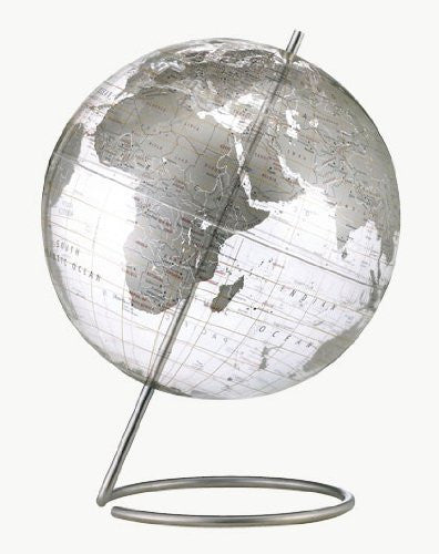 Replogle Globes Crystal Marquise Globe, Silver, 12-Inch Diameter
