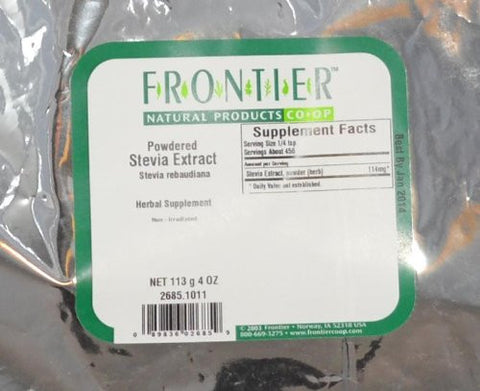 Bulk Stevia Herb Extract Powder (85% Steviosides), 1/4 lb. package