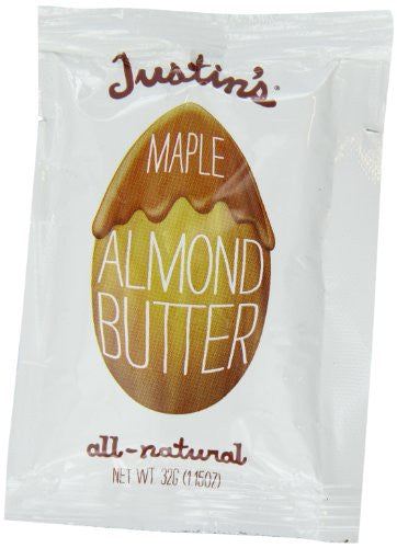 Justin's Nut Butter Squeeze Packs, Maple Almond Butter, Natural 1.15 OZ