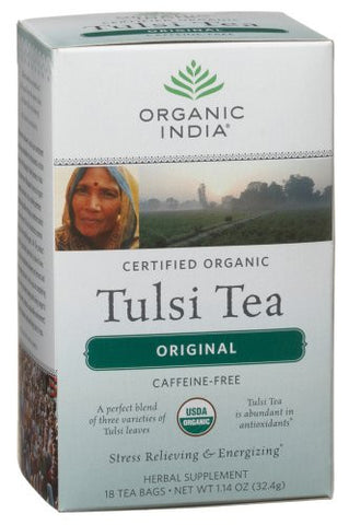 Organic India Tulsi Tea Original, 18-Count Teabags (Pack of 6)